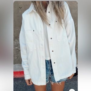 NWT Ascot & Hart/Olivaceous Ryder Shirt Jacket, White, L
